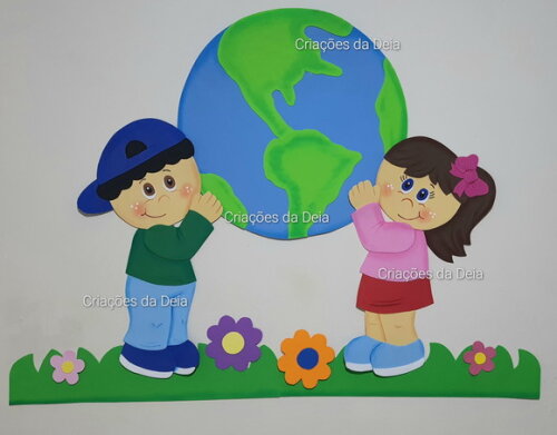 Mural Sobre o Meio Ambiente Grande 96 cm em Eva