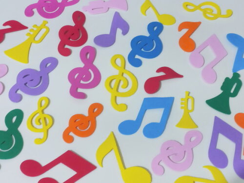 Notas Musicais em Eva - Kit 50 Peças de 6 à 10cm.