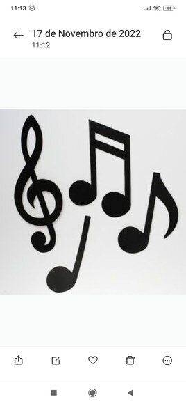 Notas Musicais em Eva - Kit 20 Peças de 15 a 18 cm