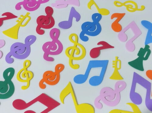 Notas Musicais em Eva - Kit 20 Peças de 15 a 20 cm