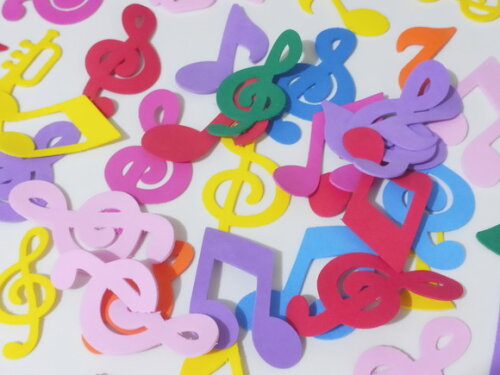 Notas Musicais em Eva - Kit 50 Peças de 6 à 10cm.