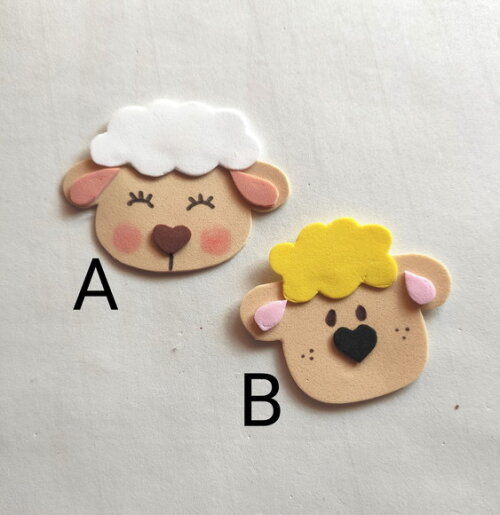 Ovelhinhas 6,5 cm - Mini Ovelhas de Eva para Aplique
