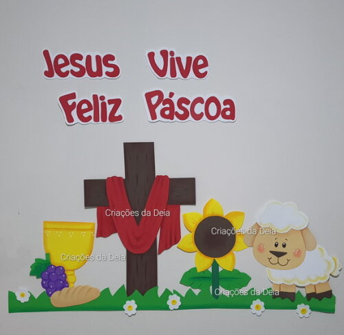 Painel da Páscoa e Ressurreição de Jesus 96x80cm Eva