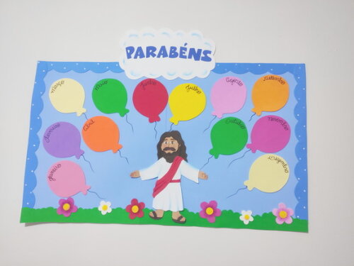 Painel de Aniversariantes para Escola Bíblica- Eva