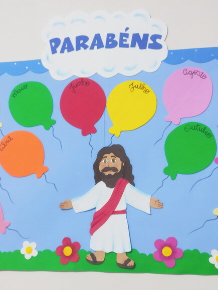Painel de Aniversariantes para Escola Bíblica- Eva