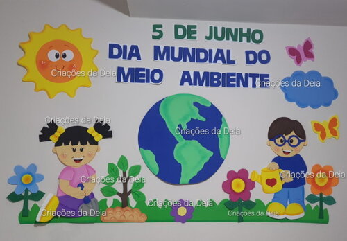 Painel do Meio Ambiente Grande 140 cm Kit em Eva