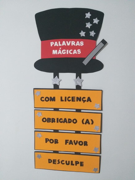 Palavras Mágicas 100cm em Eva para Sala de Aula