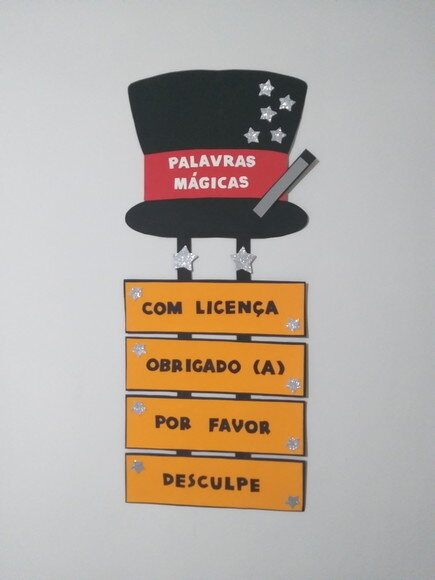 Palavras Mágicas 100cm em Eva para Sala de Aula
