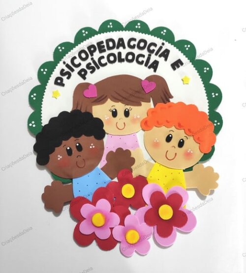 Placa de Porta de Psicopedagogia e Psicologia em Eva