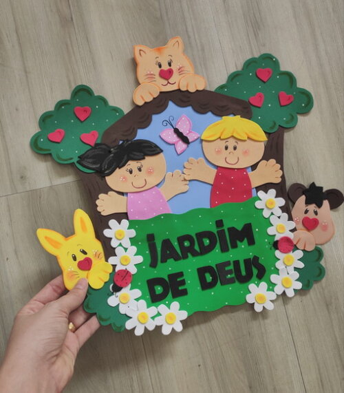 Placa de Porta Jardim de Deus em Eva