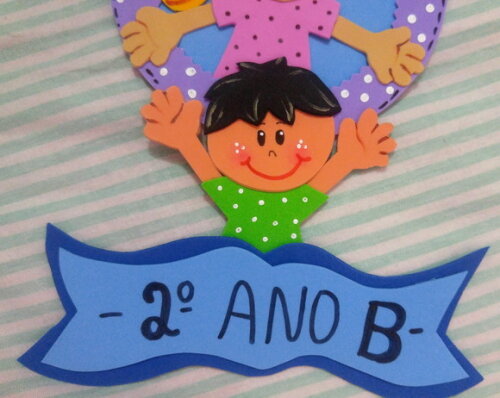 Placa de Sala de Aula para Porta - Crianças