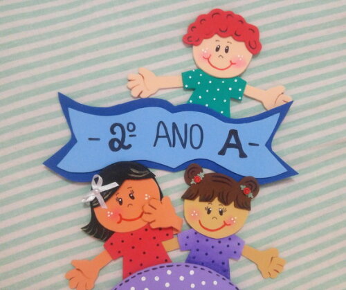 Placa de Sala de Aula para Porta - Crianças