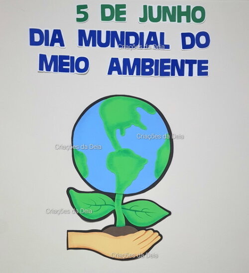 Planeta Terra Dia do Meio Ambiente 110 cm Painel em Eva