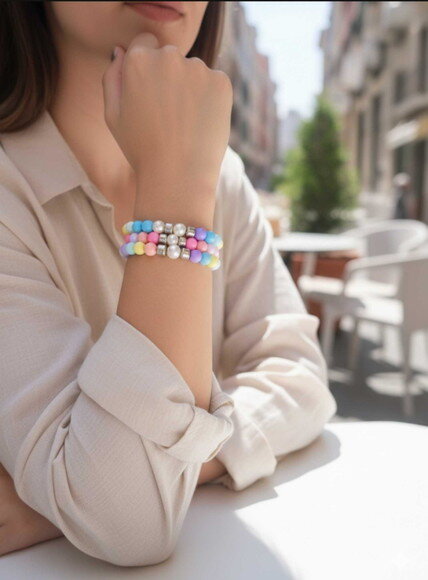 Pulseira de Contas Micangas Pulseira Leveza Bijuteria