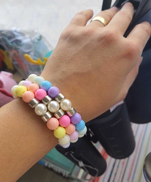 Pulseira de Contas Micangas Pulseira Leveza Bijuteria