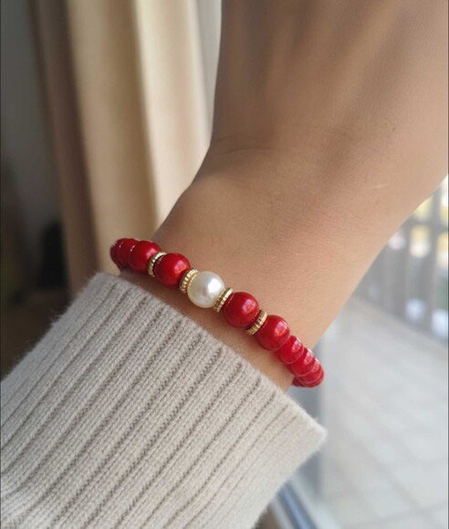 Pulseira Vermelha de Micangas Ousada Bijuteria