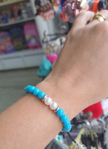 Pulseiras Coloridas Cores com Tons Azul Alegre