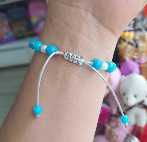 Pulseiras Coloridas Cores com Tons Azuis Candy