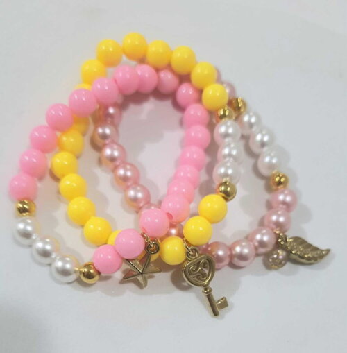 Pulseiras Coloridas Cores com Tons Leves Candy