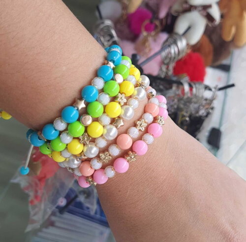 Pulseiras Coloridas Cores com Tons Leves Candy