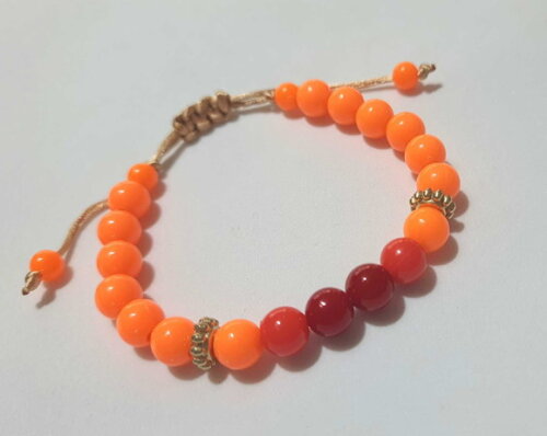 Pulseiras Coloridas Cores com Tons Quentes Laranja