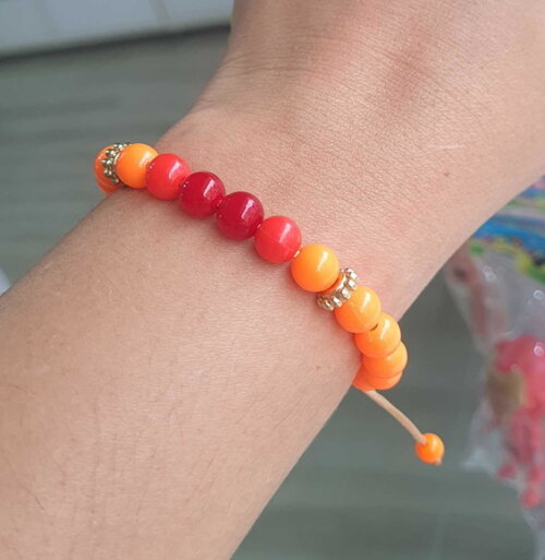 Pulseiras Coloridas Cores com Tons Quentes Laranja