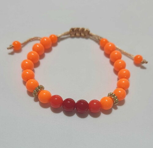 Pulseiras Coloridas Cores com Tons Quentes Laranja