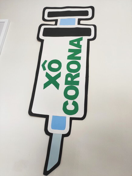 Xô Corona Vírus em Seringa grande de EVA - Covid 19 - vacina