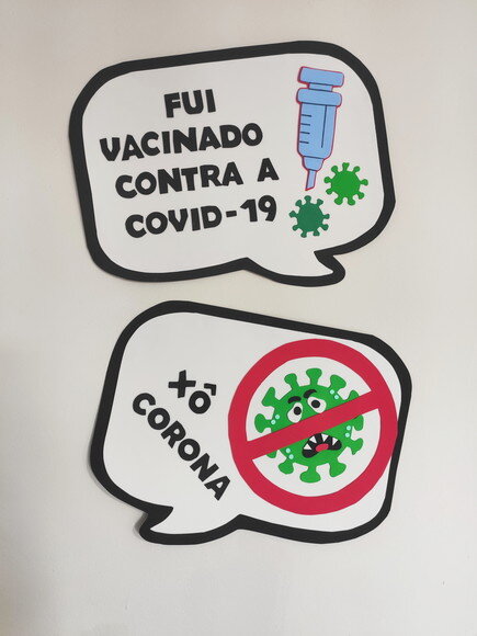Xô Corona Vírus Kit 4 Peças de Eva - Covid 19 - Vacina