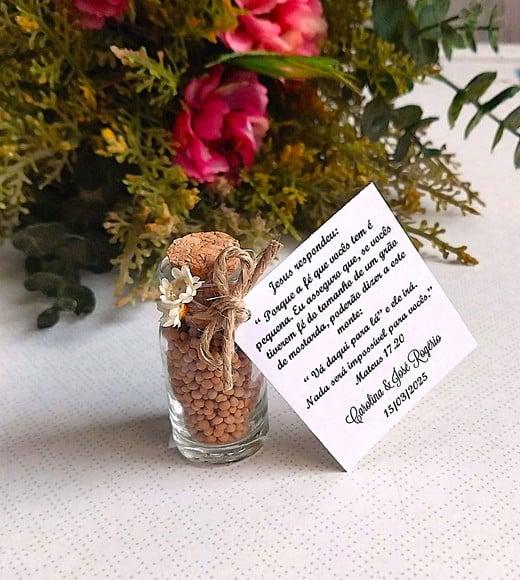 Lembrancinha Casamento Grão de Mostarda Mateus 17.20