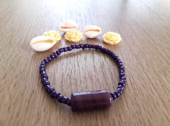 Lembrancinha Pulseira Guia Roxa com Firma