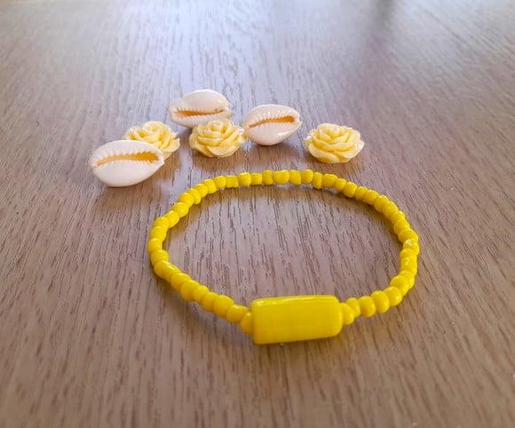 Lembrancinha Pulseira Guia Amarela com Firma