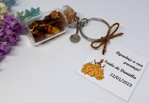 Lembrancinha Saída de Santo Chaveiro de Oxum
