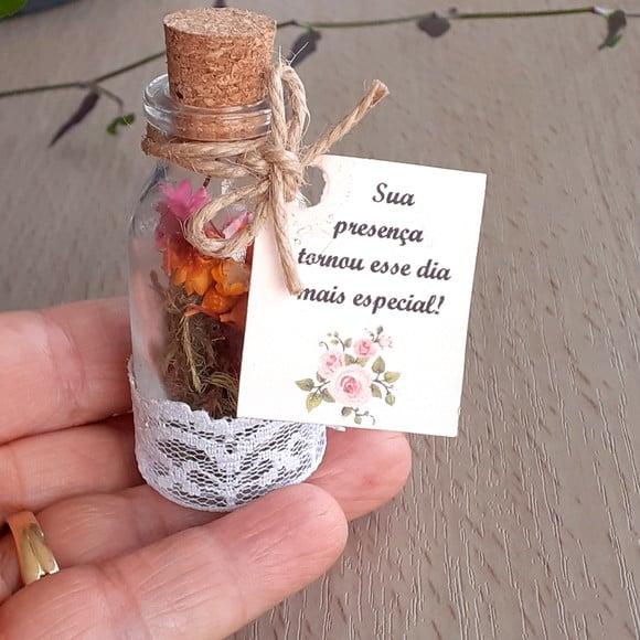 Lembrancinha Casamento Aniversário Mini Terrário Sempre Viva
