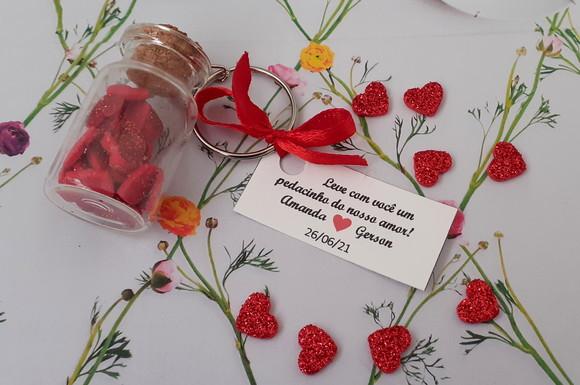 Lembrancinha Casamento Corações no Potinho