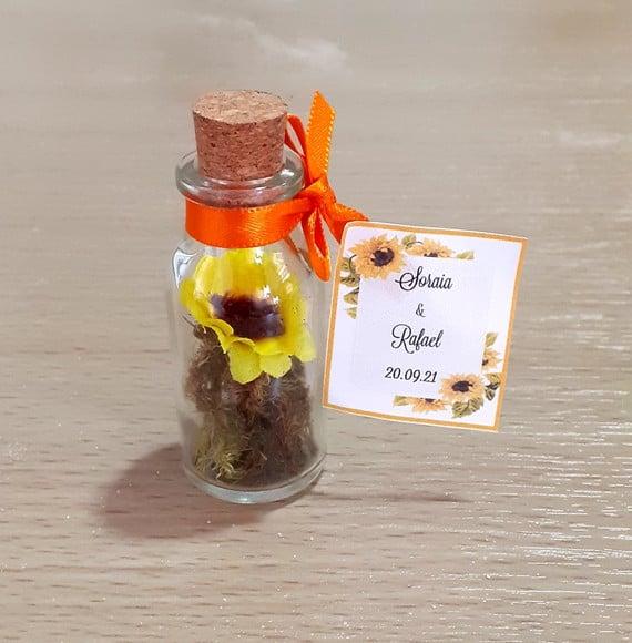 Lembrancinha Casamento Aniversário Mini Terrário Girassol
