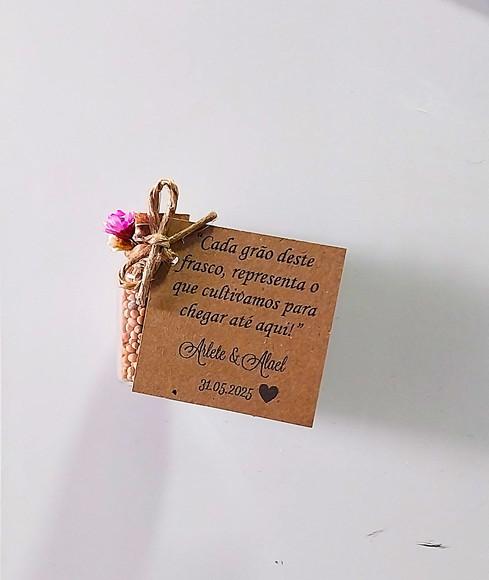 Imã Lembrancinha Casamento Potinho Grão de Mostarda