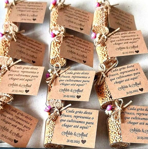 Imã Lembrancinha Casamento Potinho Grão de Mostarda