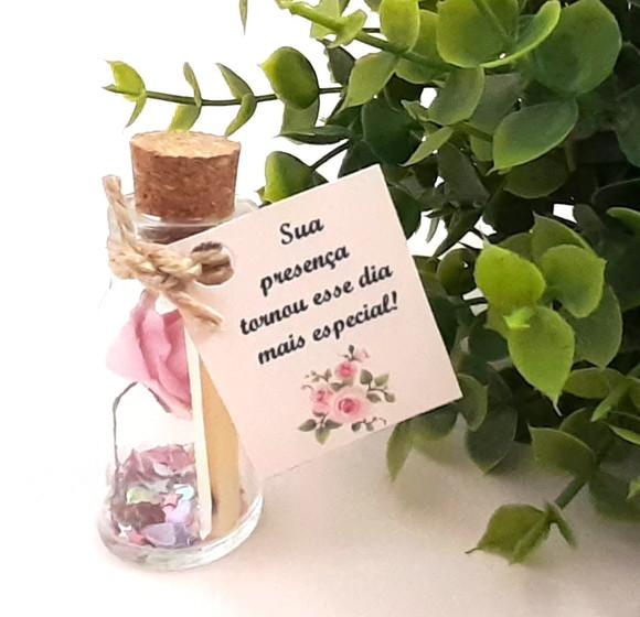Lembrança Casamento Aniversário Rosa com Mensagem