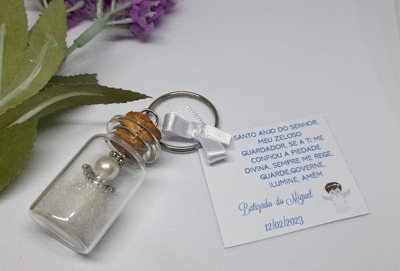 Lembrancinha Batizado Chaveiro Mini Anjinho de Pérola