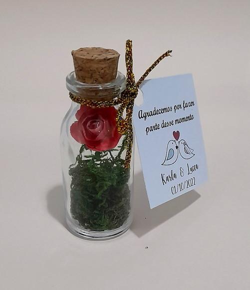 Lembrancinha Casamento Aniversário Mini Terrário Rosa Coral