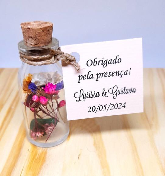 Lembrancinha Casamento Aniversário Terrário Flores Secas