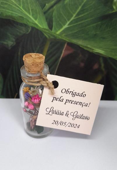 Lembrancinha Casamento Aniversário Terrário Flores Secas