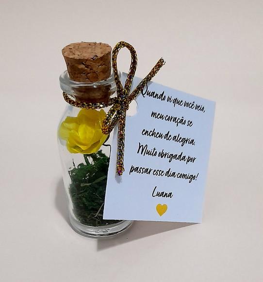 Lembrancinha Casamento Aniversário Terrário Rosa Amarela