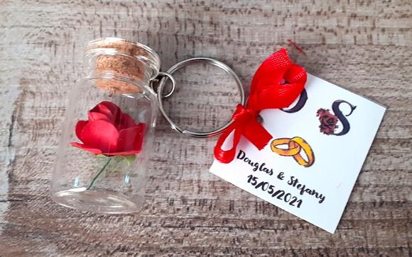 Lembrancinha Chaveiro Flor Eterna