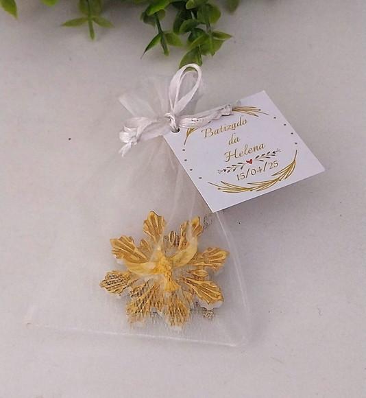 Lembrancinha Imã Espirito Santo Dourado