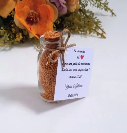 Lembrancinha Casamento Evangélico Grão de Mostarda