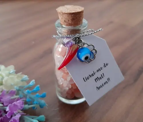 Lembrancinha Casamento Aniversário Patuá Sal Rosa