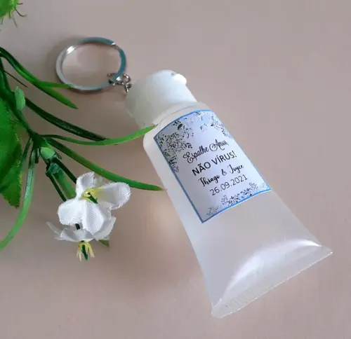 Álcool Gel Chaveiro Casamento