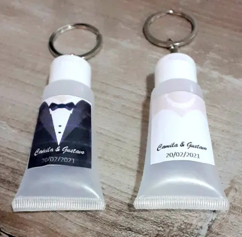 Álcool Gel Chaveiro Casamento